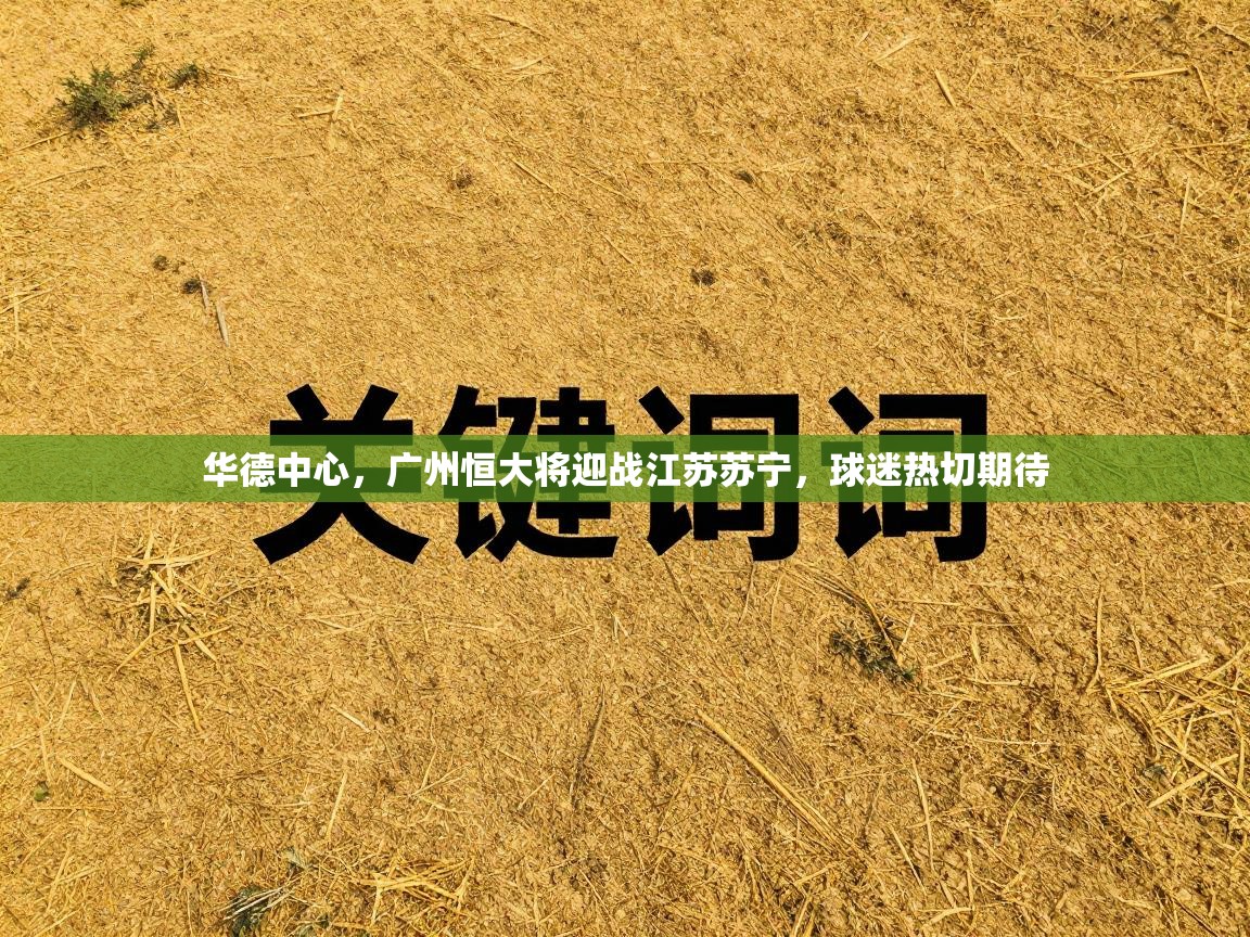 华德中心，广州恒大将迎战江苏苏宁，球迷热切期待  第2张